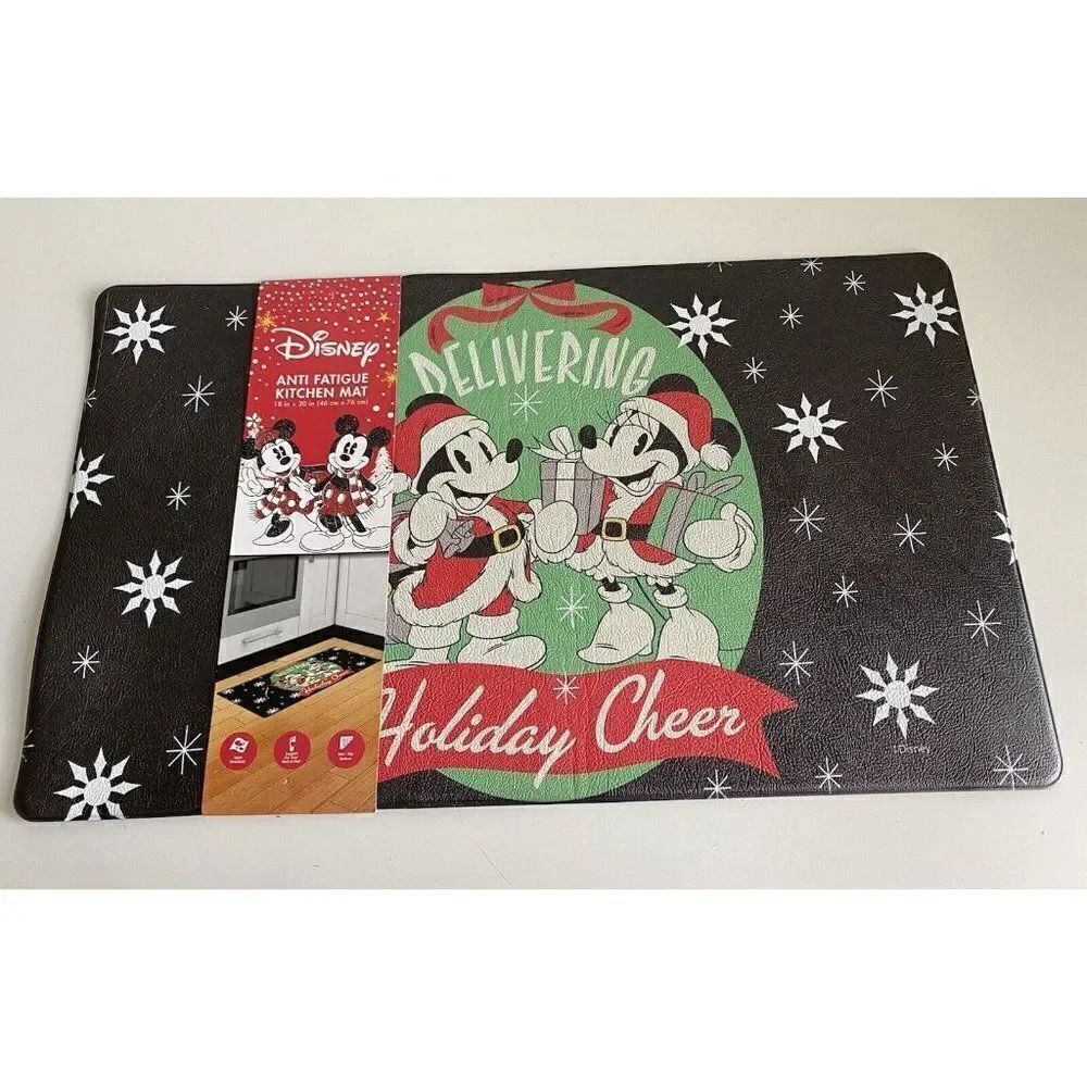 Disney Mickey And Minnie Christmas‎ Holiday Cheer Anti Fatigue Mat 18X30" NEW